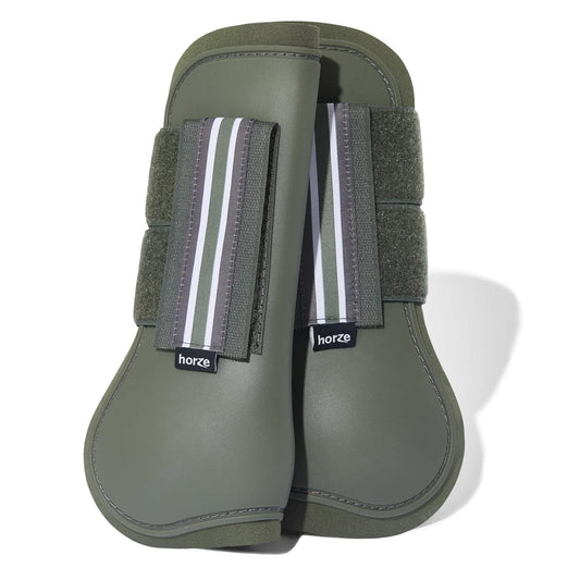 HORZE Adepto Tendon Boots - Beetle Khaki Green - Horse