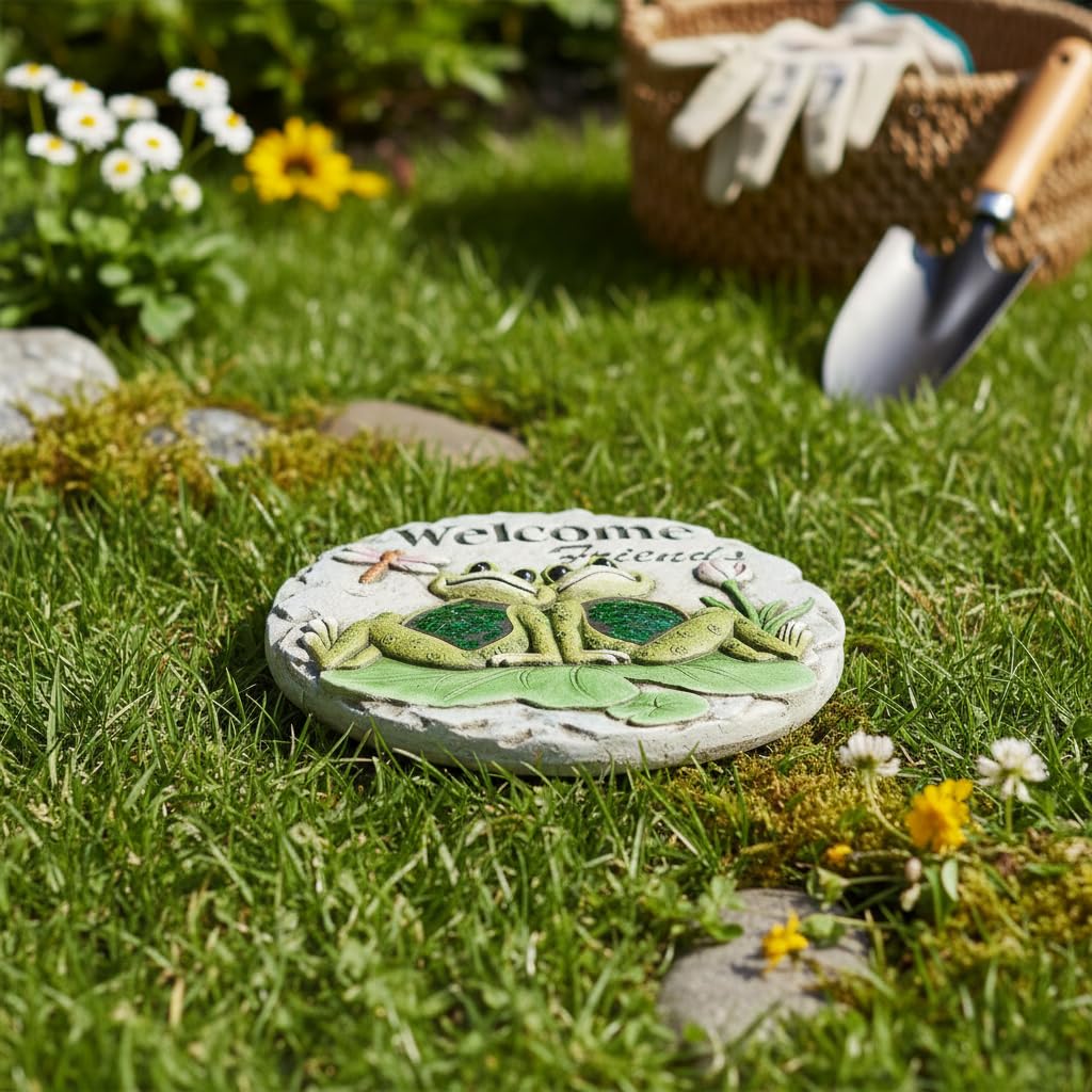 Comfy Hour 10" Frog Garden Stepping Stone
