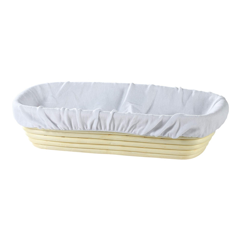 Frieling USA Brotform Rectangular Bread Rising Basket and Liner, 12 x 5.5