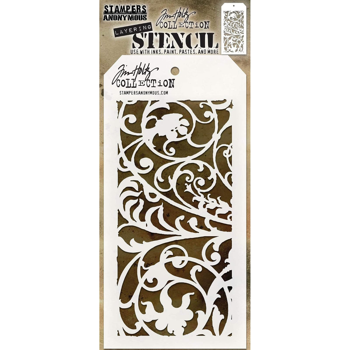 Stampers Anonymous Template Stencil, 4.125 x 8.5 inches, Ironwork -Layered