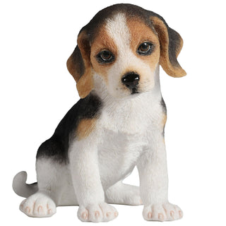 Veronese Design 3 7/8 Inch Sitting Beagle Puppy Resin Hand Painted Figurine