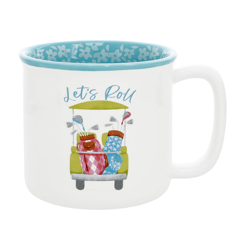 Pavilion – Let’s Roll – 18 oz Coffee Teacup Mug Humor Funny Golf Lover Gift Novelty