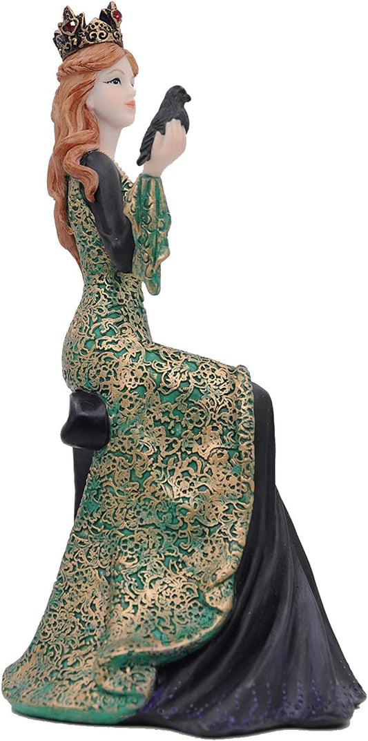 Comfy Hour Irish Princess Collection 7 Irish Princess Queen Green Dress With Crow Resin Figurine for St. Patricks Day and Everyday Collection