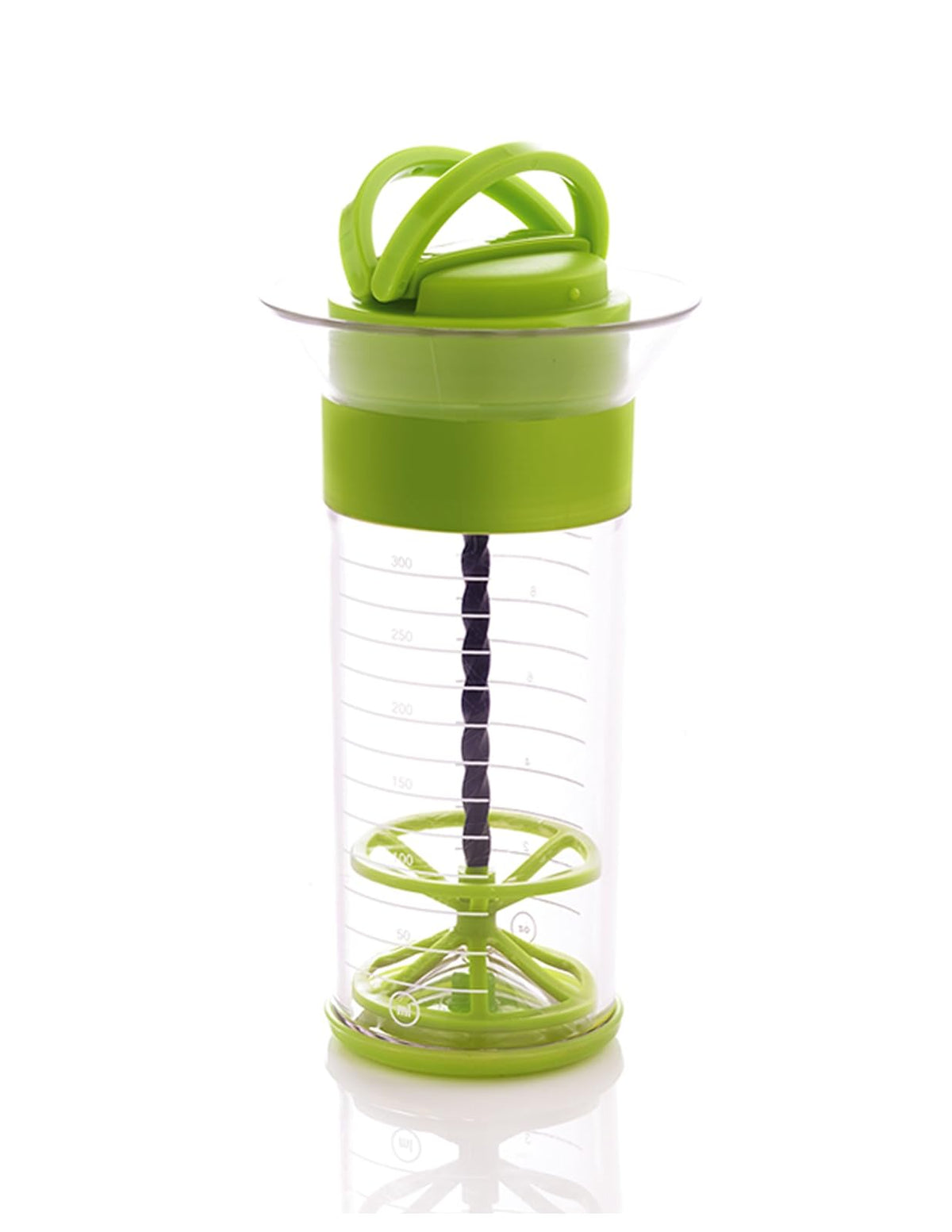 Mastrad Qwik Wisk - Universal Mixer With Non-Slip Silicone Grip - Mix and Measure Marinades, Salad Dressings, Frothy Drinks, And More