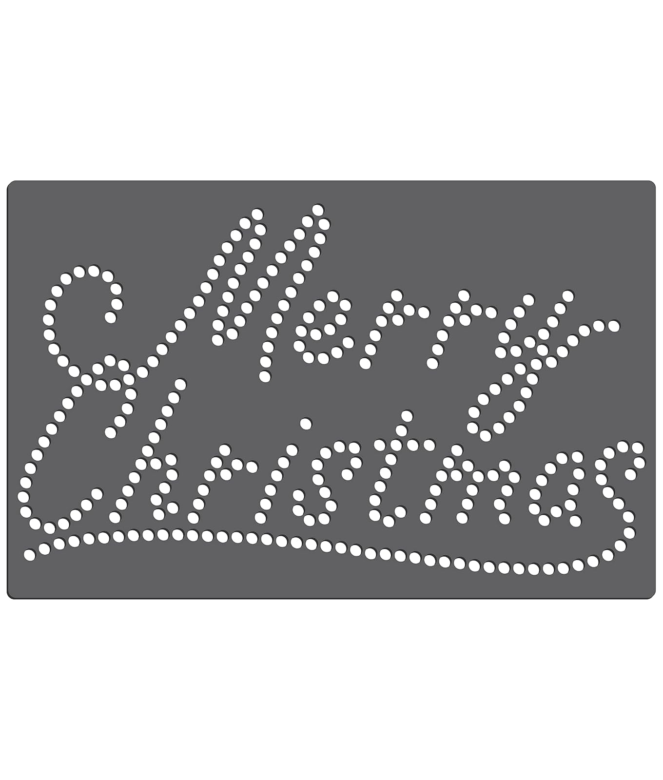 Rhinestone Genie Merry Christmas Magnetic Rhinestone Template, Black