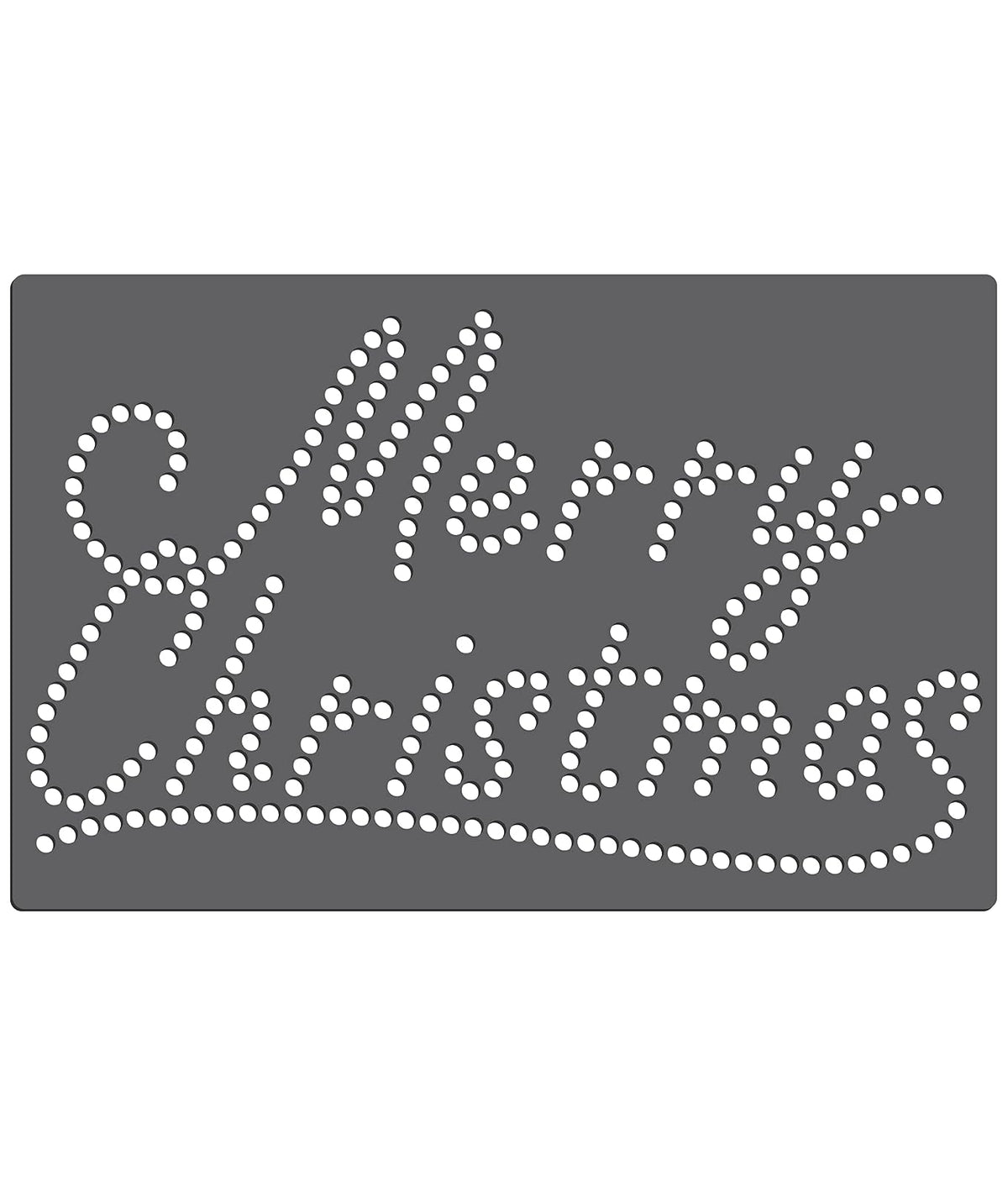 Rhinestone Genie Merry Christmas Magnetic Rhinestone Template, Black