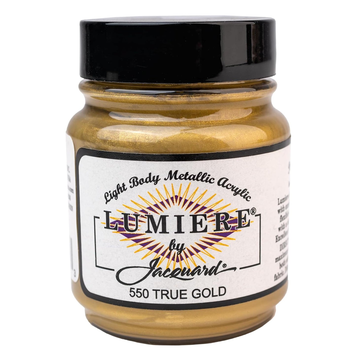 Jacquard Lumiere Metallic and Pearlescent Paint 2.25 Oz, 550 True Gold