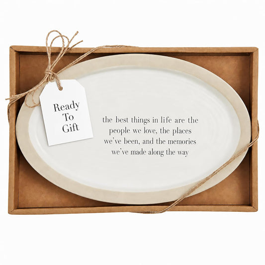 Mud Pie Farm Sentiment Plate, 6 1/2" x 11", Best