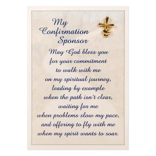 Cathedral Art Abbey Gift 3.75" x 5.5" Confirmation Sponsor Pin and Card