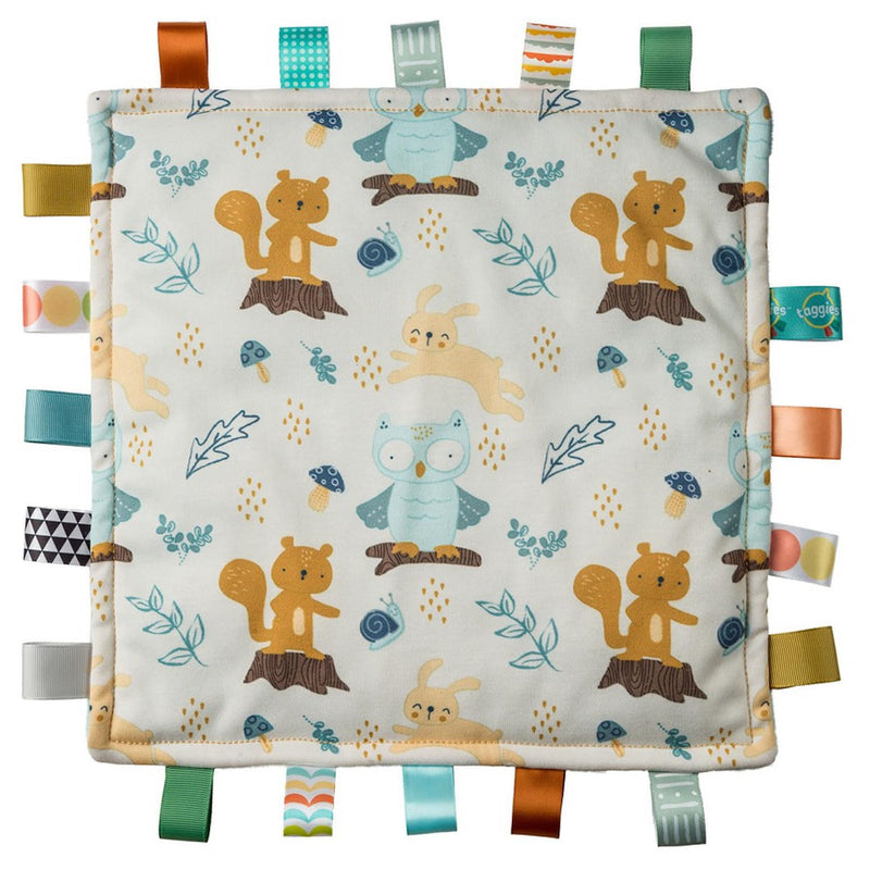 Taggies Lovey for Baby Security Blankets Original Comfy Blanket with Sensory Tags, 12 x 12-Inches, Forest Fun