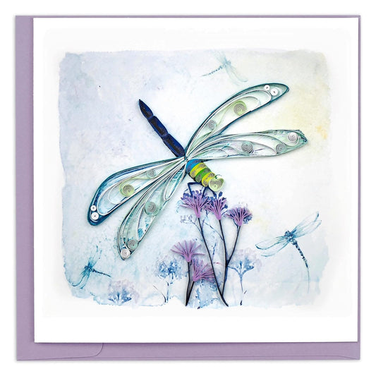 Quilling Greeting Card, 6" x 6", Blue, Purple, Green