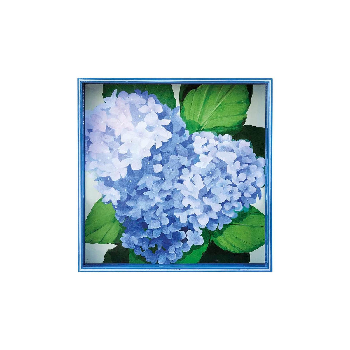 rockflowerpaper Tray, 15" x 15" x 2", Blue Hydrangea