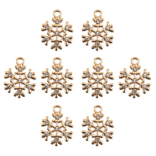John Bead Charm, 18 x 14mm, Snowflake