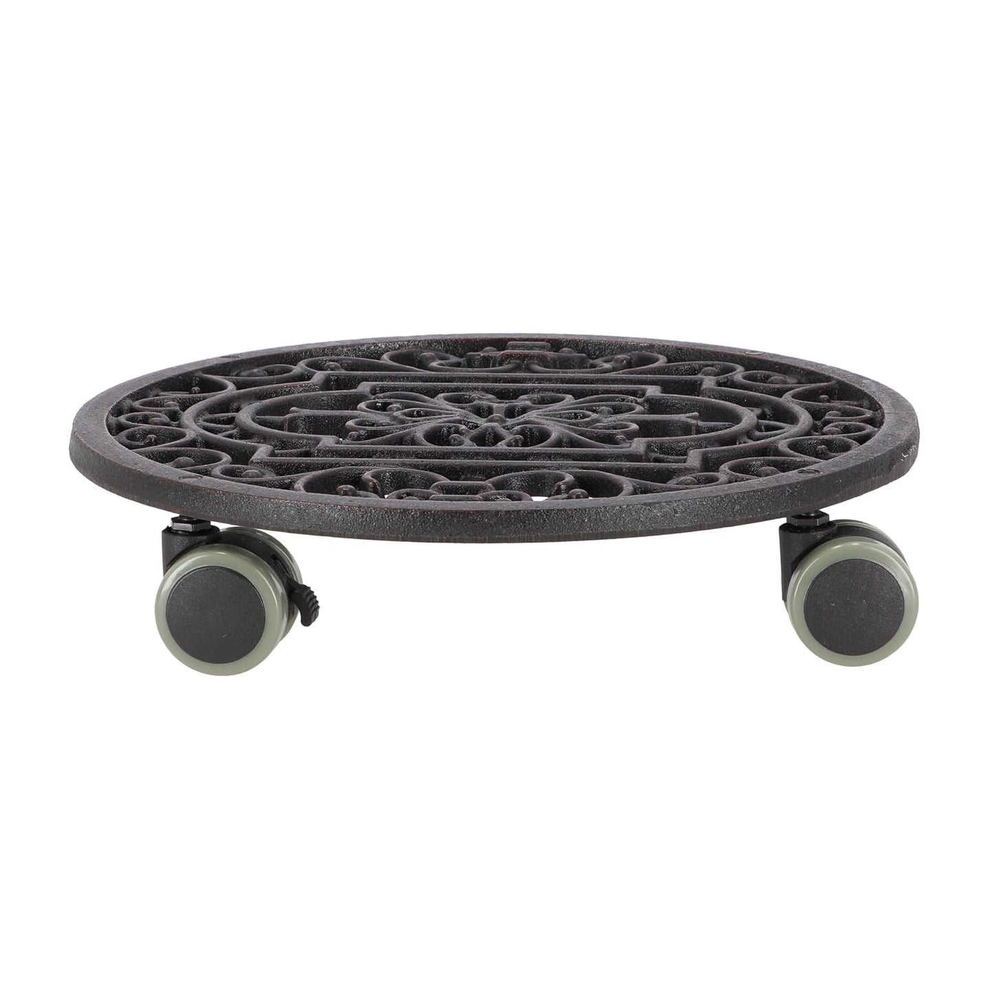 Esschert Design Plant Trolley - Cast Iron Round