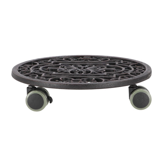 Esschert Design Plant Trolley - Cast Iron Round