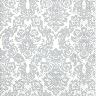 Boston International IHR Lunch Paper Napkins, 6.5" x 6.5", Silver