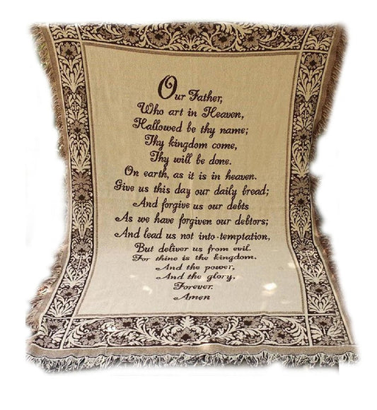Manual 46 X 60-Inch Throw. Our Father/Lord's Prayer