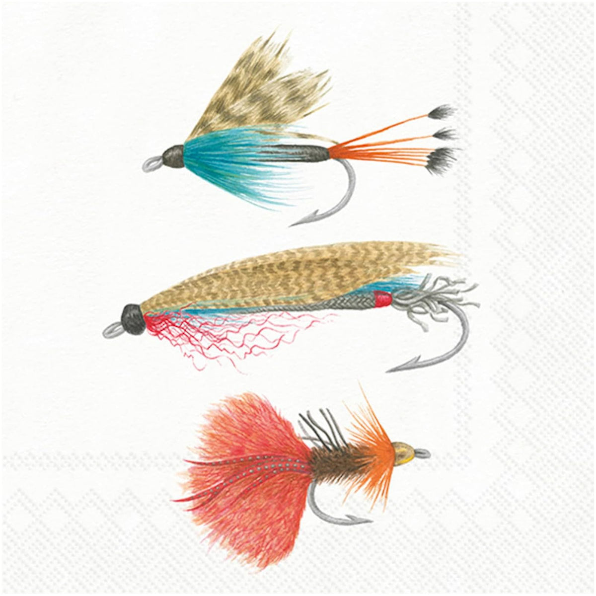 ihr SINCE 1977 Disposable Napkin, 5" x 5", Gone Fishing