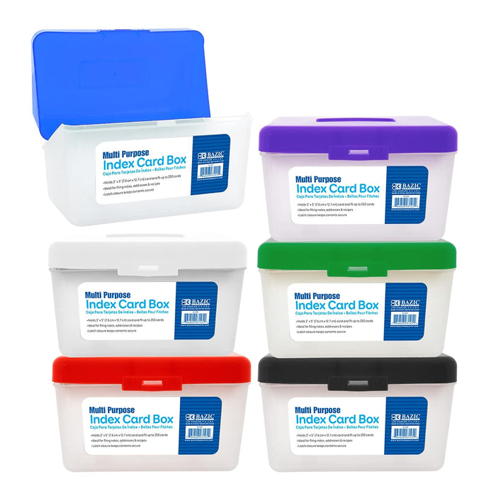 BAZIC Card File Box Color: Multicolor