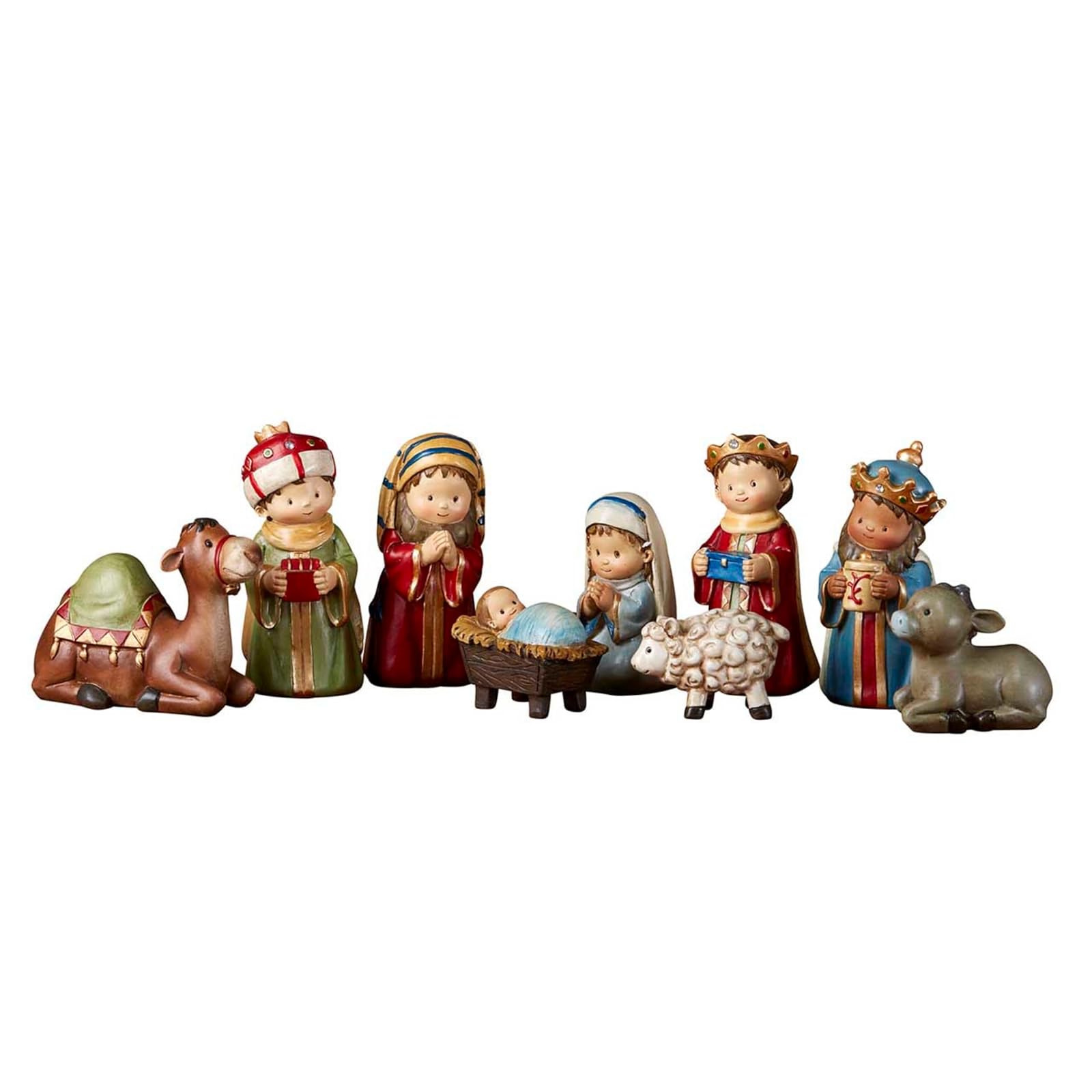 Children's Christmas Pageant Nativity Scene, 9 Piece Set