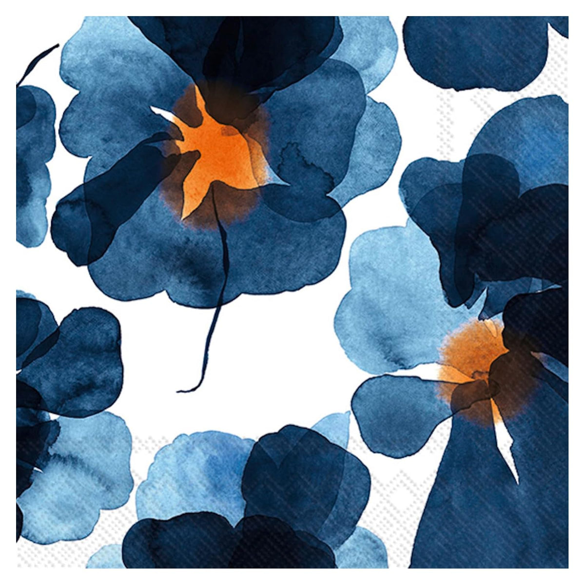 ihr SINCE 1977 Disposable Napkin, 6.5" x 6.5", Valssi Blue