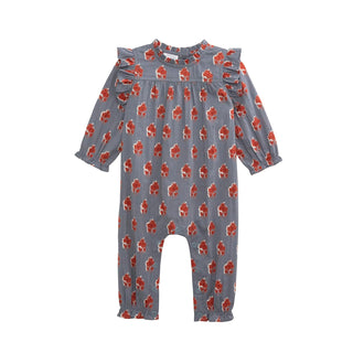 Mud Pie One Piece Outfit, 6-9 Months, Grey
