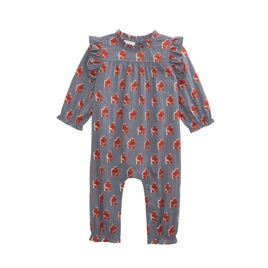 Mud Pie One Piece Outfit, 6-9 Months, Grey