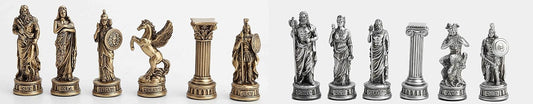 Unicorn Studio Veronese Design Greek and Roman God 32 Pieces Chess Set Resin Statue Hand Painted Figurine