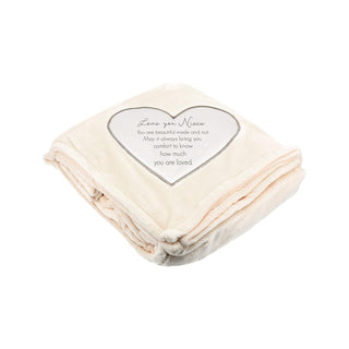 Pavilion - Love You Niece - 50" x 60" Royal Plush Neutral Colored Couch Bed Throw Blanket Birthday Gift from Aunt Uncle