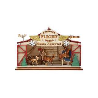 Ginger Cottages Hanging Ornament, Reindeer Flight School, Elegant,Unique