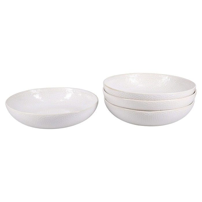 BIA Cordon Bleu Serene 32 oz Pasta Bowl, Set of 4, 8.25-inch Diameter, Creme