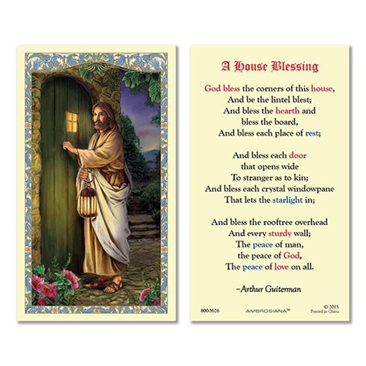 Autom Greeting Card, 25-Count, A House Blessing