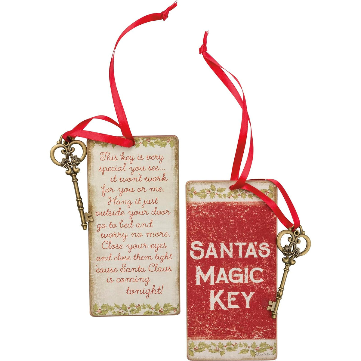 Primitives by Kathy Hanging Ornament, 3 inches wide by 6 inches long, Multicolor