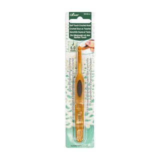 Comfy Hour 6.0 mm Clover Soft Touch Crochet Hook, Size J, 1 Piece