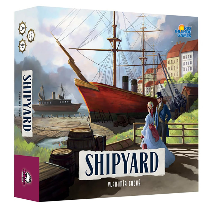 Rio Grande Games: Shipyard 2nd Edition - Strategy Board Game, 19th Century Shipbuilding, Economic &amp; Worker Placement, Age 14+, 1-4 Players, 90-120 Min
