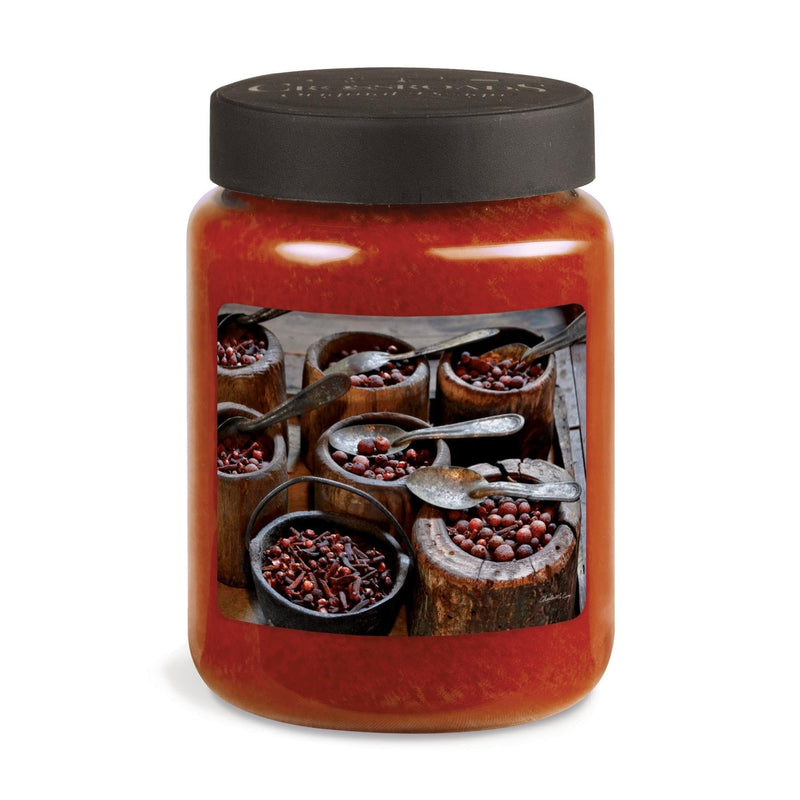 CROSSROADS ORIGINAL DESIGNS Berries in Wooden Bowls Cranberry Cider 26 Oz Scented Jar Candle, 26 Oz, Home Fragrance