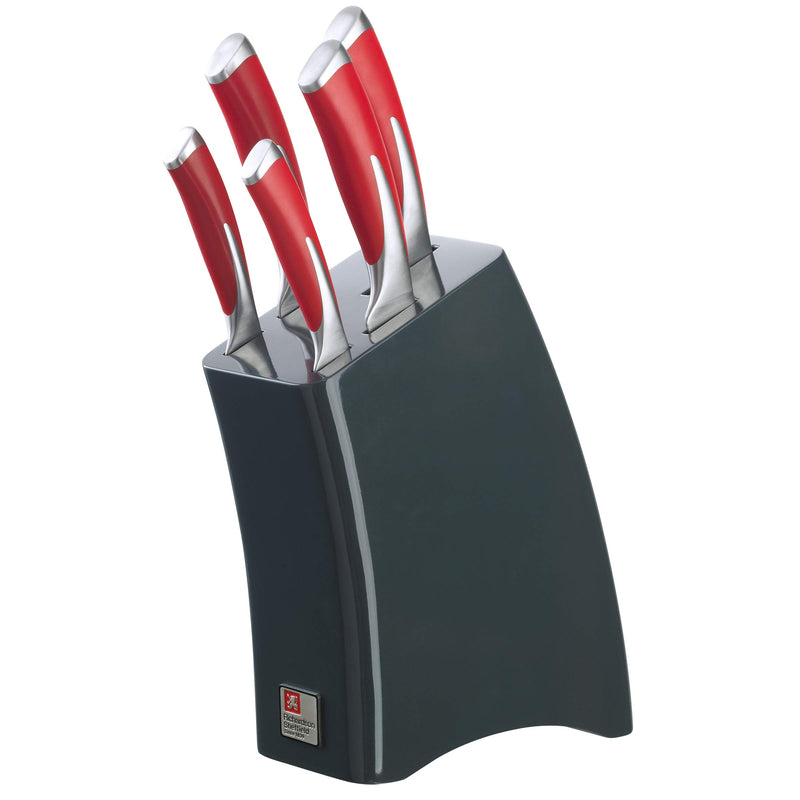 RICHARDSON SHEFFIELD KYU Fire 5 Piece Knife Block Set, Silver