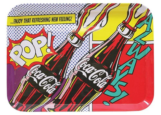Tablecraft CC390 Coca-Cola Pop Graphic Serving Tray 15 by 11 Multicolor