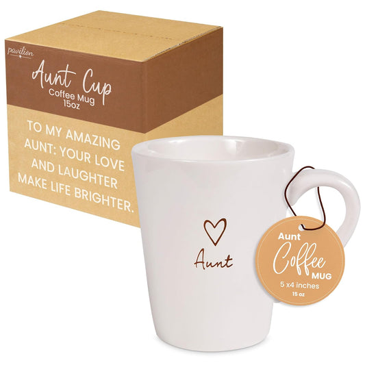 Pavilion Gift Company Aunt Cup, 15 oz, Cream