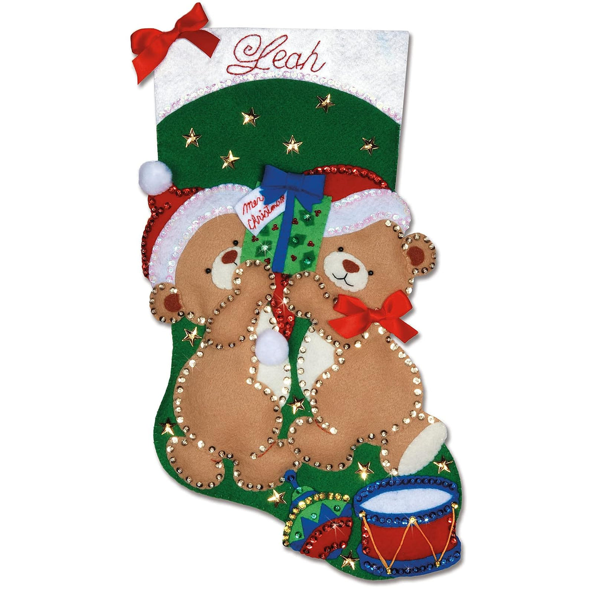 Design Works Crafts Art Craft Kit, 18 inches, Teddy Bear Fun