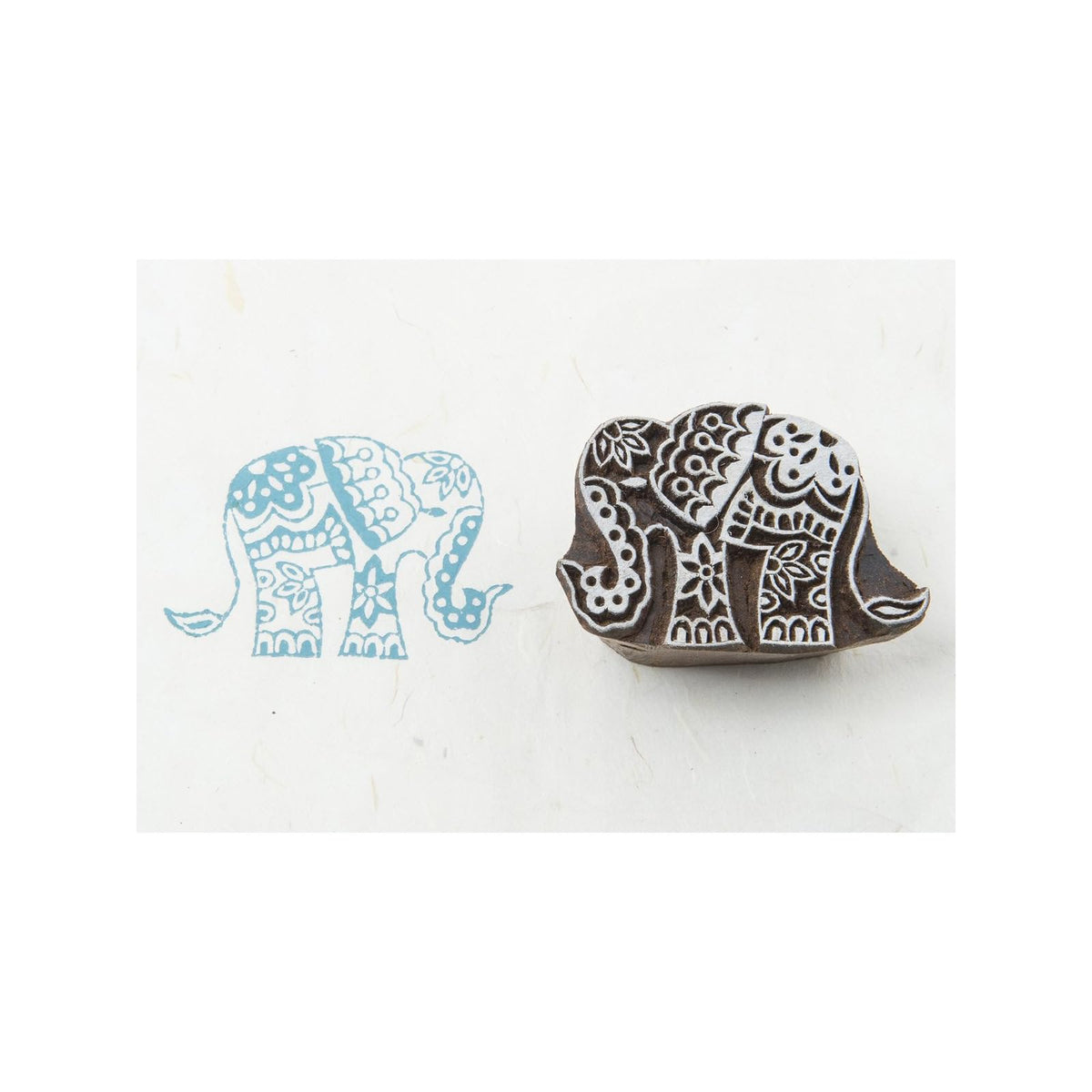 Blockwallah Rubber Stamp, Multicolored