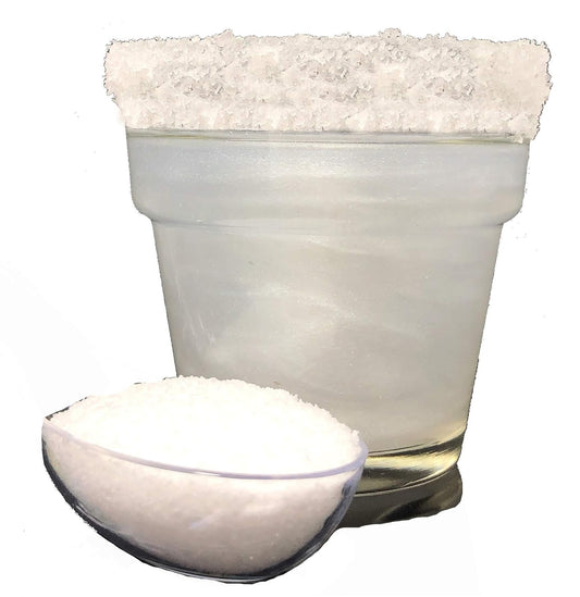 Ultimate Baker Snowy River White Cocktail Salt - Natural Kosher White Margarita Salt for Cocktail Rimming (8oz Bag)