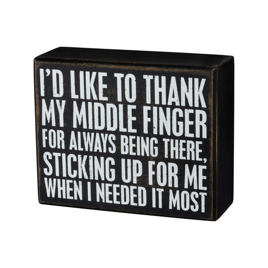 Primitives by Kathy Decorative Signage, 5 x 4-Inches, I'd Like to Thank My Middl