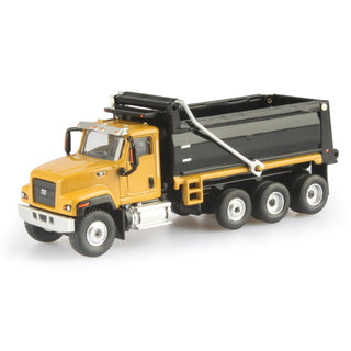 Diecast Masters CAT Caterpillar CT681 Dump Truck Yellow and Black High Line Series 1/87 (HO) Scale Diecast Model 85514