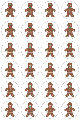 Hygloss Products Winter Christmas Gingerbread Man Stickers - 72 Sticker - 1 Inch, 3 Sheets