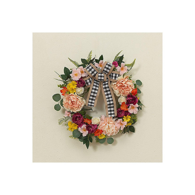 Gerson Company 24" D Mixed Flower Wreath W/Bow