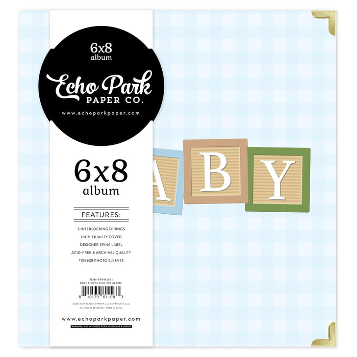 Echo Park Paper Display Album, 6 x 8 inches, Blue