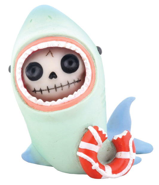 Pacific Trading SUMMIT COLLECTION Furrybones Sharkie Signature Skeleton in Shark Costume with a Chewed Lifesaver