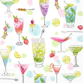 ihr SINCE 1977 Disposable Napkin, Cocktail 5x5 inches, COCKTAILS FOR HER Cocktai