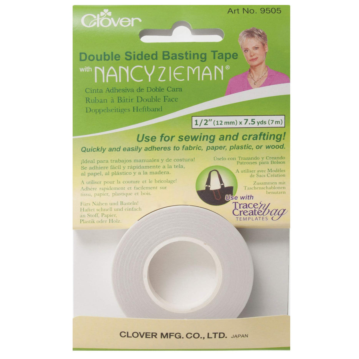 Clover Adhesive Tapes, 9.84 ft x 22.97 ft, White